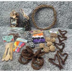 Crafters Square Thread Foam Roses Vine Balls Hearts Circle Potpourri Cutlery Set